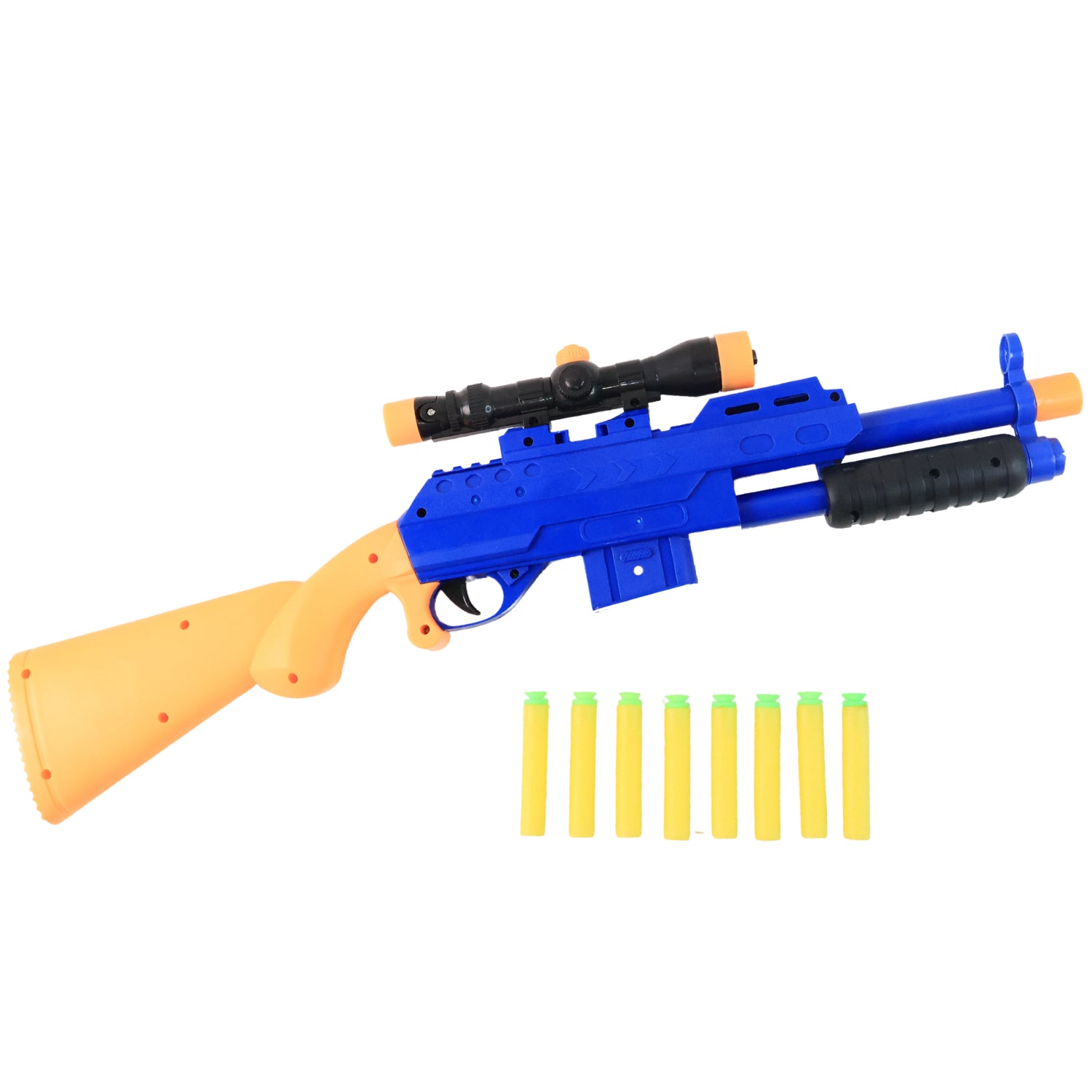 Shot Air Gun Toy With Scope And 8 Soft Foam Bullets Set Shot Air Gun Toy With Scope And 8 Soft Foam Bullets Set
